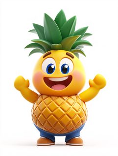 Cheerful Pineapple Mascot