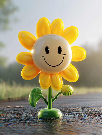 Cheerful Smiling Sunflower