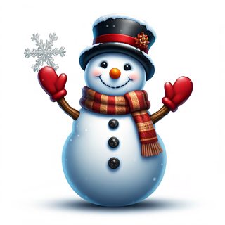 happy winter snowman