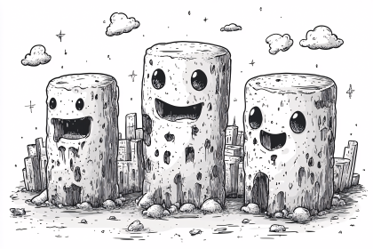 Cheerful Stone Pillar City