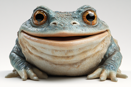 Free Download Smiling Toad with Big Brown Eyes
