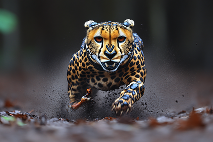 Cheetah Sprinting Forward