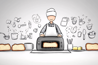 Chef Toasting Bread