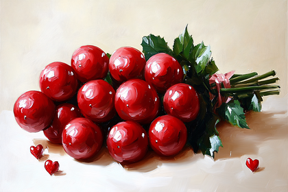 Cherries and Hearts Bouquet