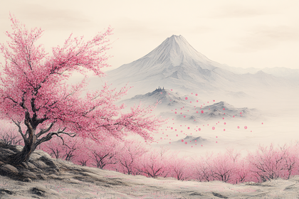 Cherry Blossom Mountain View