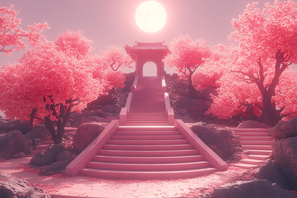 Cherry Blossom Path To Enlightenment