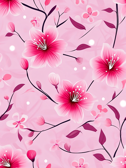 Cherry Blossom Seamless Pattern