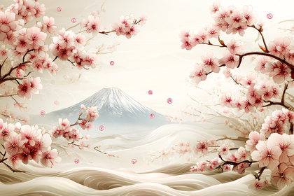 Cherry Blossoms and Mount Fuji