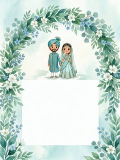 watercolor wedding invite