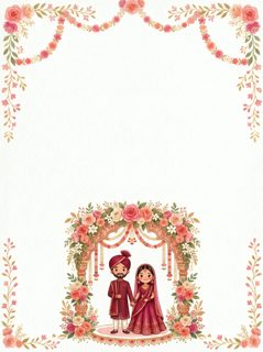 Indian wedding invitation