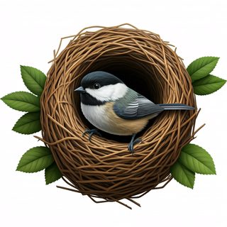 chickadee bird nest