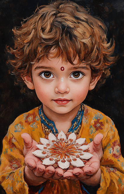 Child Offering Flower