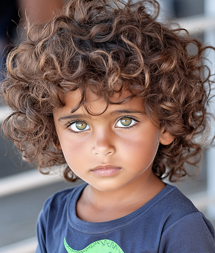 Child With Curly Hair
