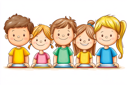 Children Holding Books