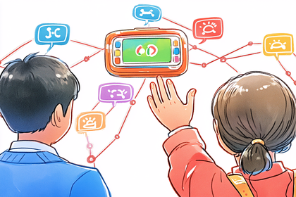 Children Interacting with Virtual Data