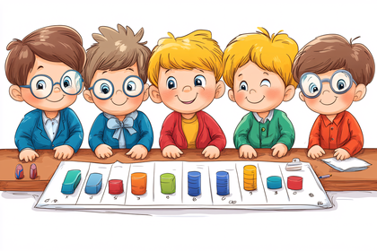 Children Learning Bar Graphs