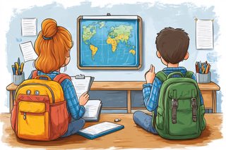 Children Learning Geography In Classroom