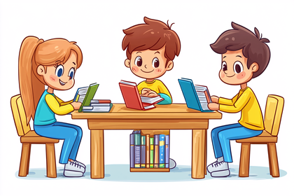 Children Reading Books