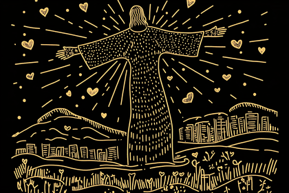 Christ The Redeemer Line Art