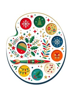 christmas artist palette
