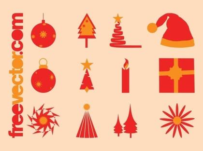 Christmas Icons Pack Free Vector