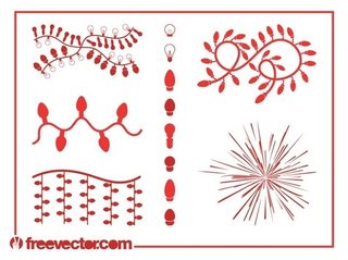 Christmas Lights Set Free Vector