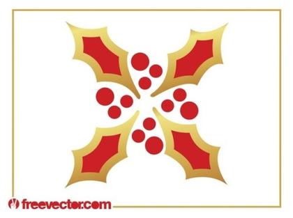 Christmas Mistletoe Icon Free Vector
