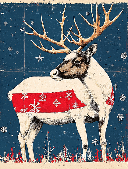 Christmas Reindeer in a Sweater