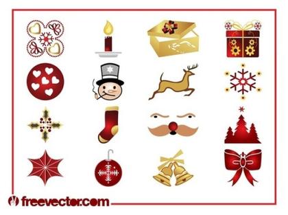 Christmas Set Free Vector
