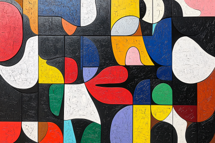 Chromatic Geometric Abstraction Painting