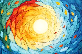 Chromatic Leaf Swirl