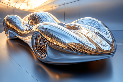 Chrome Futuristic Car