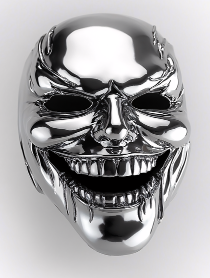 Chrome Grin Mask