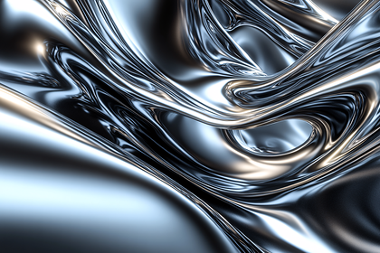 Chrome Waves Abstract