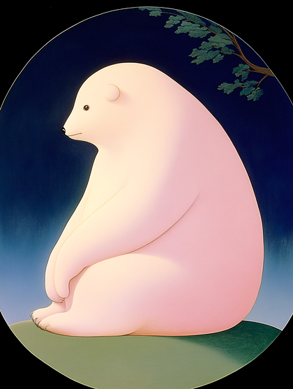 Chubby Polar Bear Meditating