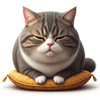 chubby cat cushion