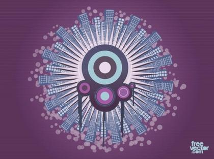 Circle City Free Vector