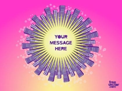 Circular City Free Vector