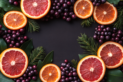 Citrus and Berry Wreath