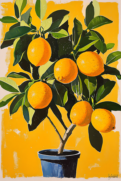 Citrus Tree Still Life