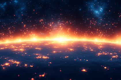 City Lights From Space View