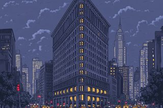 City Nightscape Illustration