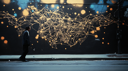 City Street Scene With Graffiti Art