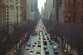 City Traffic Aerial View
