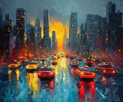 City Traffic at Dusk