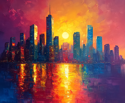 Cityscape at Sunset