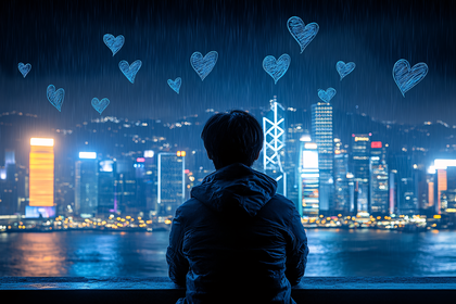 Cityscape Dreams in Rain