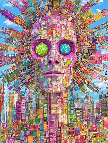Cityscape Skull