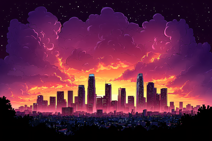 Cityscape Twilight Glow