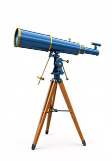 blue vintage telescope